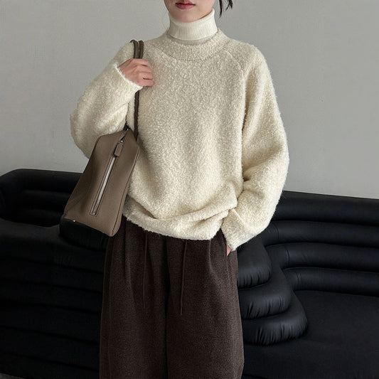 【トップス】ウール粒ボア風 プルオーバー セーター 【JZシリーズ】