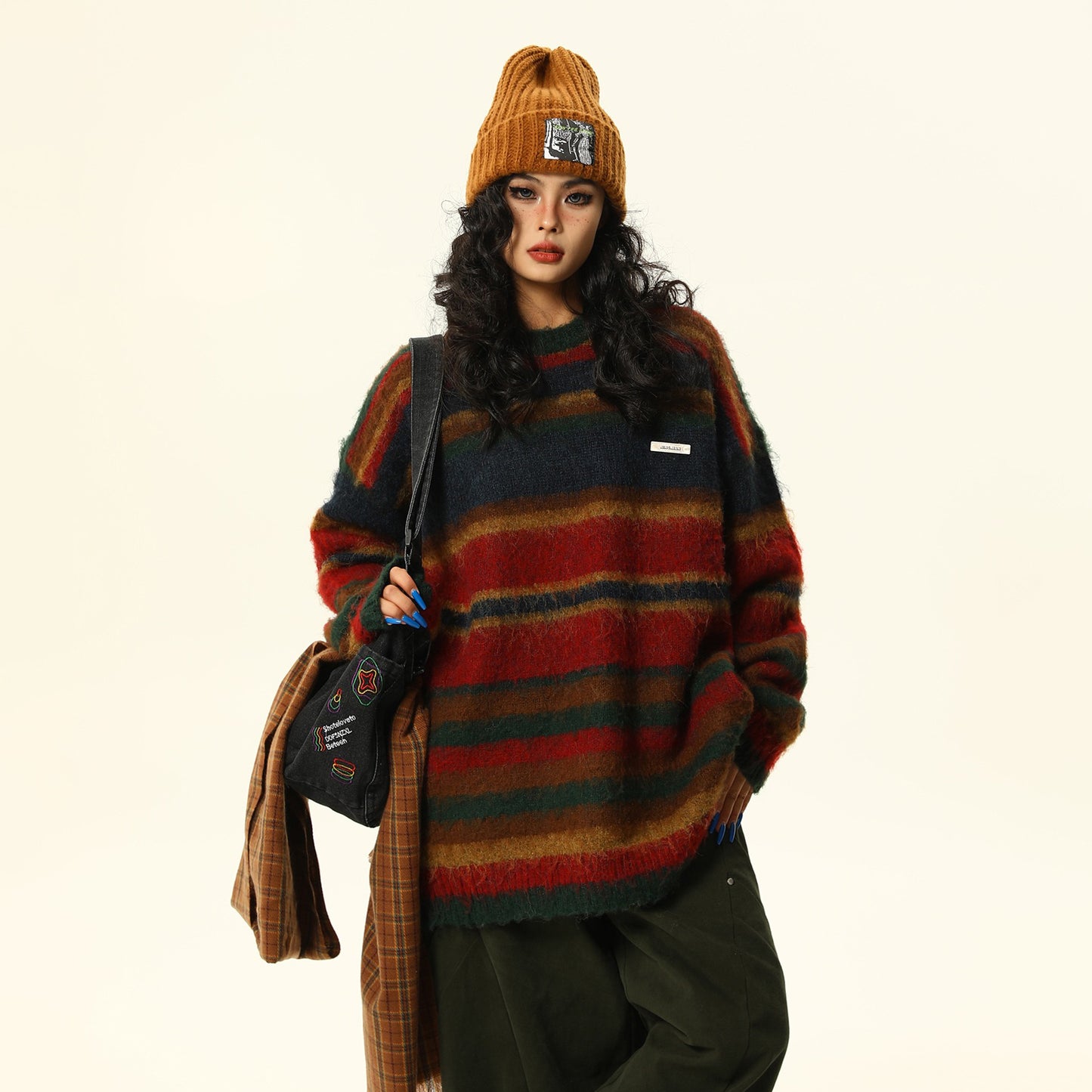 【トップス】🎄ヴィンテージ クリスマスニット レディース 秋冬 ゆったりモード系セーター【FCシリーズ】