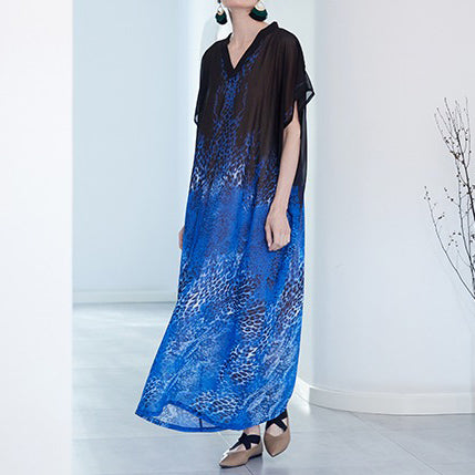 【ワンピース】上品 フレアシルエット ゆったり ロング丈 バカンス風 半袖 ワンピース【SHシリーズ】