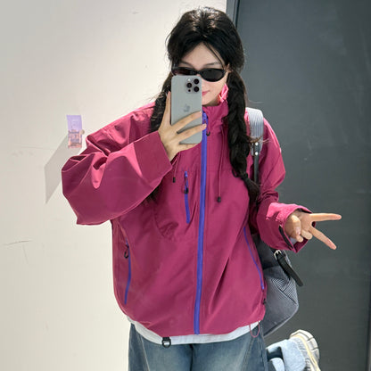 🎨多色展開 | 最大体重88kgまで対応【アウター】アウトドアソフトシェルジャケット 男女兼用 秋季 ハイキング サイクリング 登山ウェア カップル用 ワークジャケット【FCシリーズ】