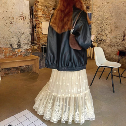 【60%OFF⭐️早い者勝ち】【ボトムス】チュール レース おしゃれ 落ち感 フェミニン スカート【SHシリーズ】