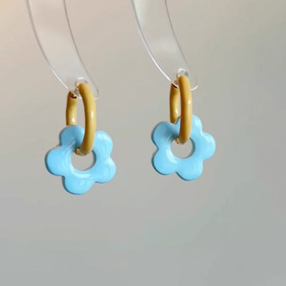 【🎁 B2G1｜先行スタート！】【グッズ】S925シルバー×ドーパミンカラー フラワーピアス｜可愛く甘く華やかに咲く花モチーフ