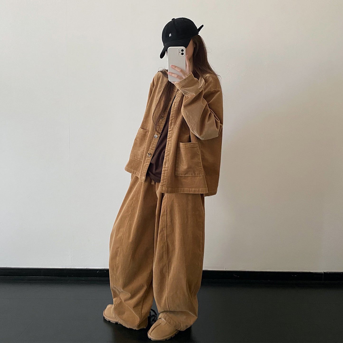 【セットアップ】【単品注文】コーデュロイ ジャケット+ ゆったり カジュアル ワイドパンツ 上下セット 【FCシリーズ】