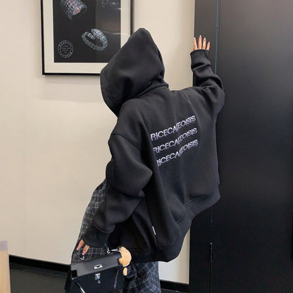 【アウター】立体刺繍 厚手 フード付き ジャケット 【FCシリーズ】