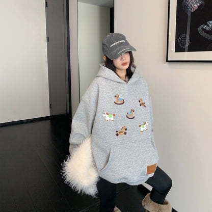 【トップス】 裏起毛 ポニー ポニー フード付き 春 秋 冬 フード付き パーカー 【FCシリーズ】