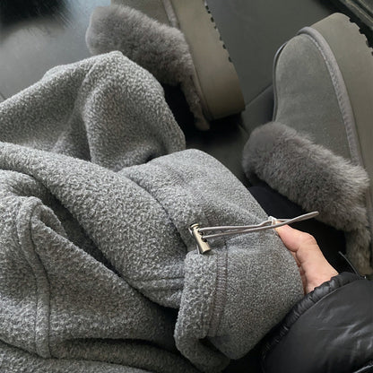 【ボトムス】フリース 裏暖 ゆったり ウエストゴム リラックス パンツ ユニセックス【FCシリーズ】