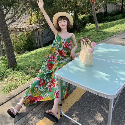 💫トレンド最前線！【ワンピース】 ヴィンテージ風 ゆったり カジュアル 夏 スリム効果 ロングノースリーブワンピース【SHシリーズ】