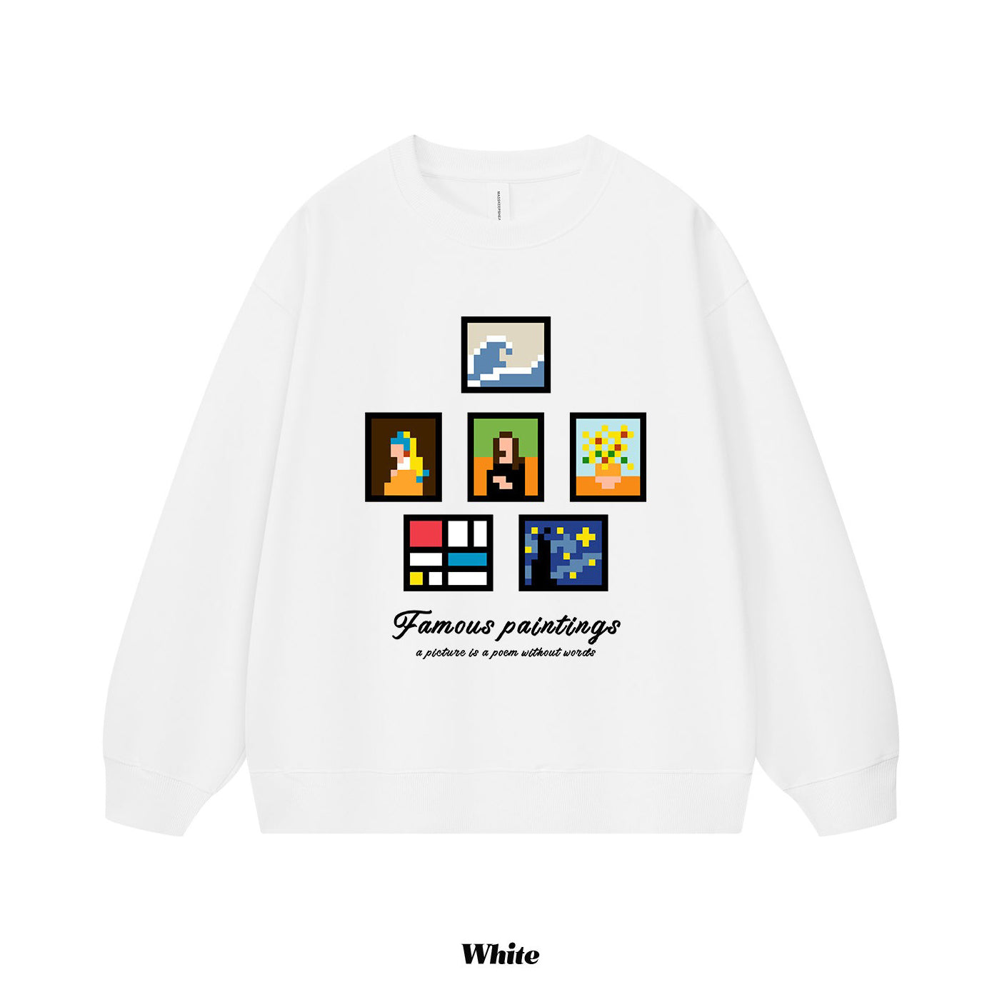 7カラー | S~3XL【トップス】ピクセル風 アメリカンプリント クルーネックスウェット カップル ユニセックス ヒップホップ ストリート パーカー【FCシリーズ】