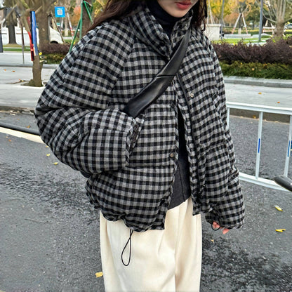 【24AW】【アウター】楽天人気アイテム レトロ しま模様 厚い保温  ダウンコート【SNシリーズ】