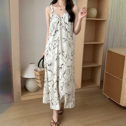 【ワンピース】夏 細見えキャミ 韓国風レトロ  カジュアル ワンピース 【SHシリーズ】