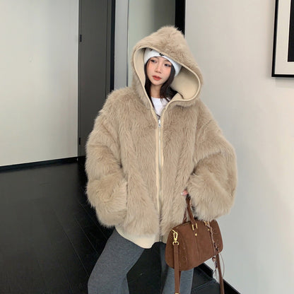 【アウター】2WAY 抜け感 春 秋 冬 リバーシブル 厚手 フード付き ジャケット【FCシリーズ】