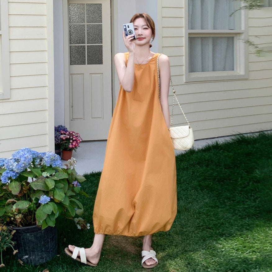 【ワンピース】バルーンシルエット ワンピース 夏 レディース ノースリーブ  リゾートコーデ【JZシリーズ】