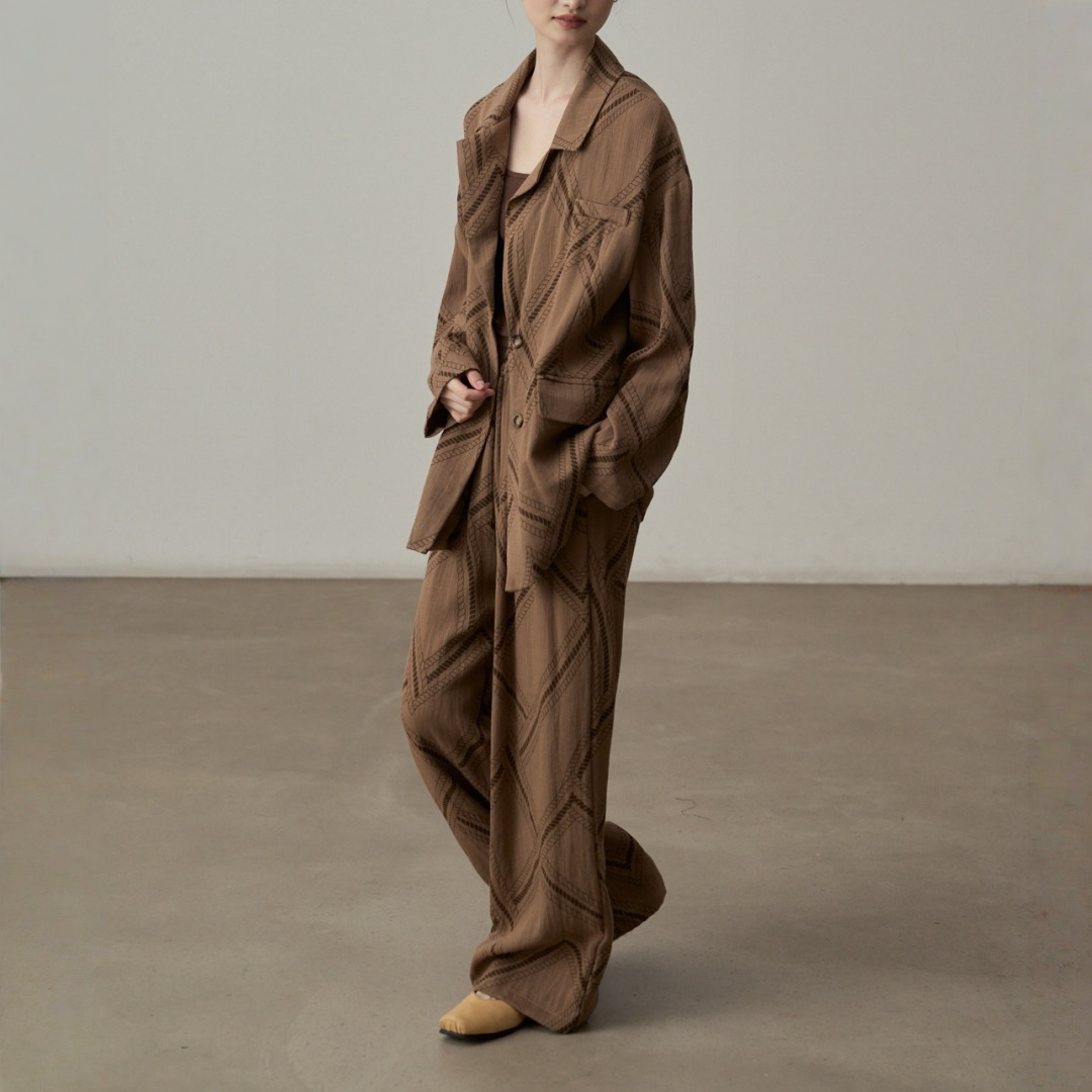 【セットアップ】リラックス感 リラックス感 ジャケット + パンツ 2点上下セット 【JZシリーズ】