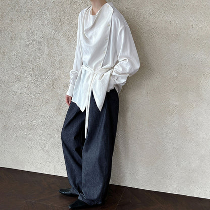 【トップス】秋新作 韓国風デザインブラウス｜上品シルエットの個性派トップス【SNシリーズ】