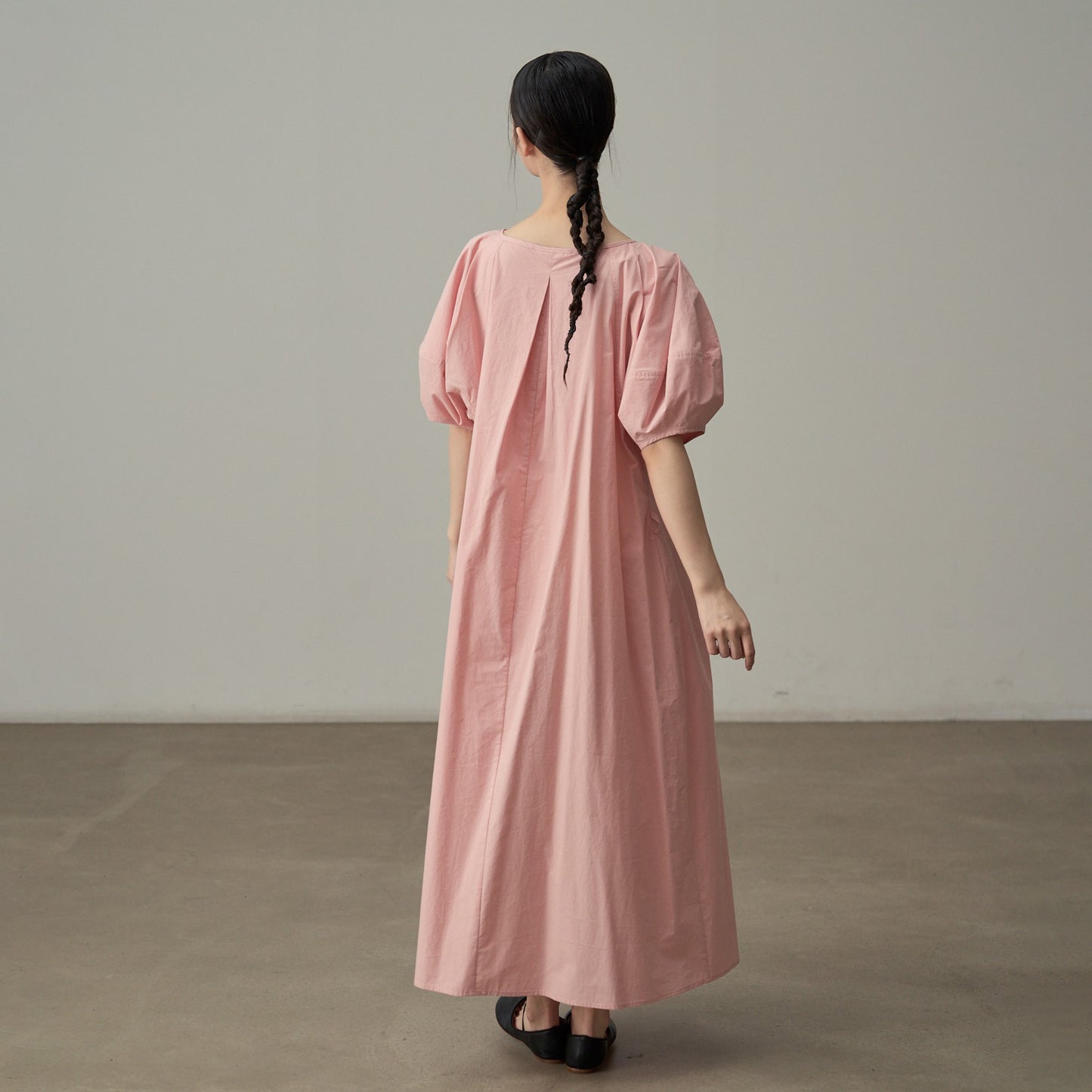 【ワンピース】フレンチガーリー 半袖 パフスリーブワンピース ゆったりシルエットで体型カバー◎ 夏のバカンスに最適【JZシリーズ】