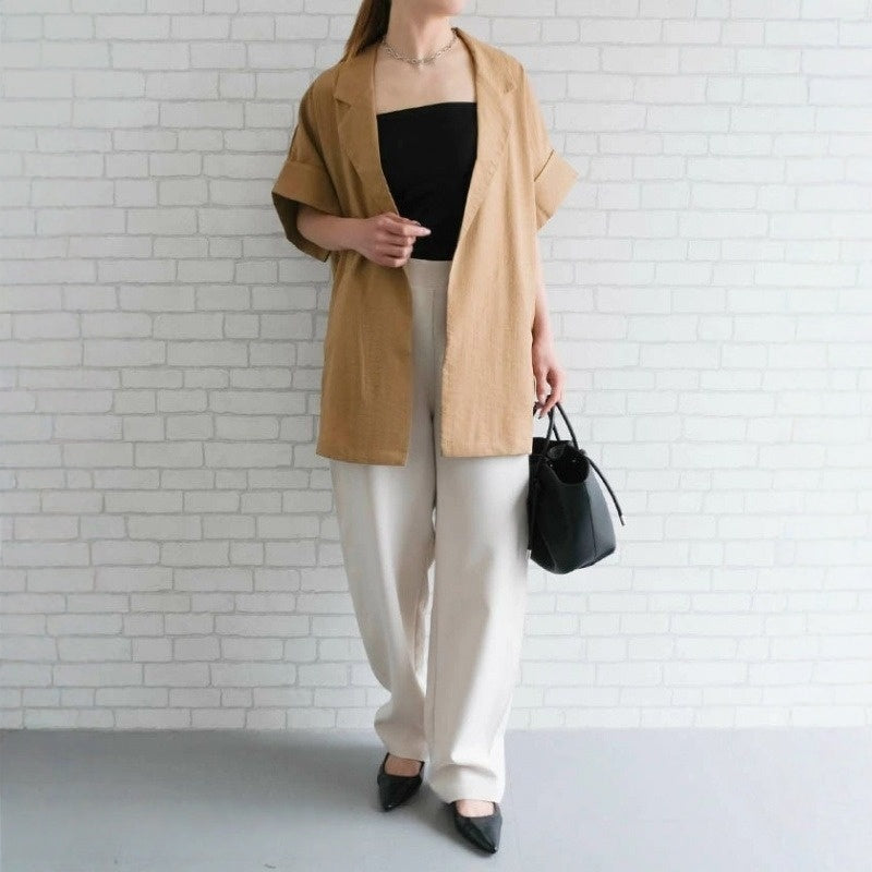 期間限定⭐️60%OFF【アウター】リネン風 ゆったり シャツ ジャケット  【JZシリーズ】