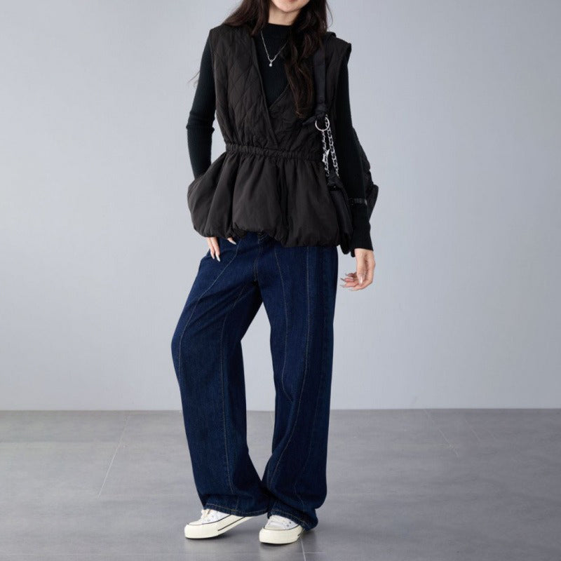 【トップス】日系 春秋新作 ノースリーブ Vネック ベスト