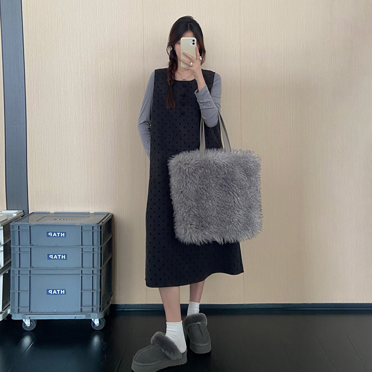 【ワンピース】韓国風ジャンパースカート レディース 秋新作 ノースリーブワンピース ゆったり リラックス 体型カバー【JZシリーズ】