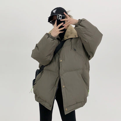 【アウター】デザイン重視♡冬用ショート中綿コート レディース ゆったりカジュアル 小洒落レトロスタイル 綿入れコート【FCシリーズ】