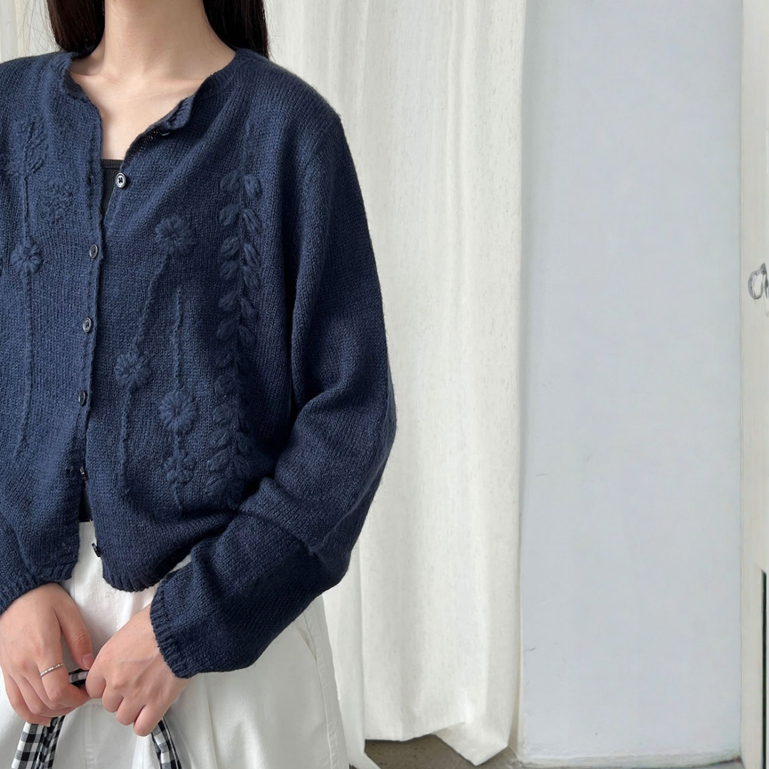 【トップス】春 秋 冬 かぎ針編み刺繍 カーディガン セーター 【JZシリーズ】