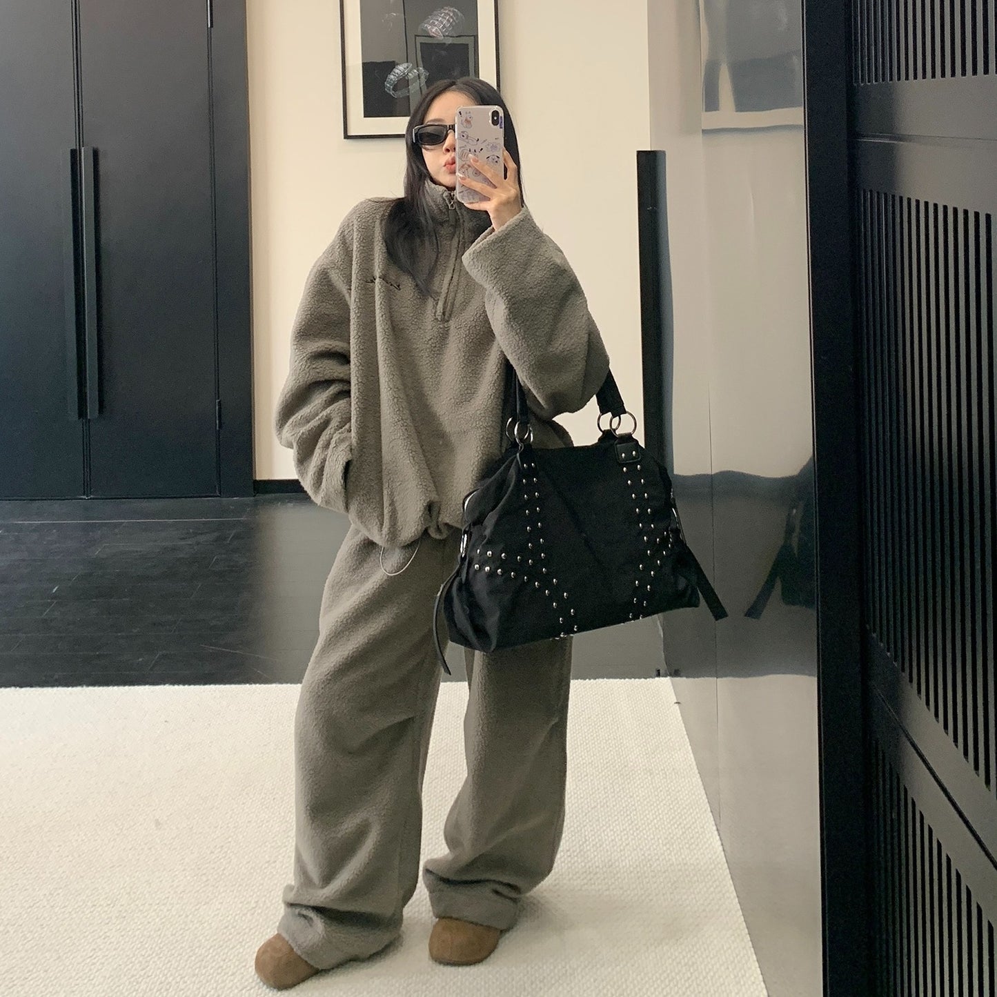 【セットアップ】フリース 厚手 春 秋 冬 トップス + パンツ 2点上下セット 【FCシリーズ】