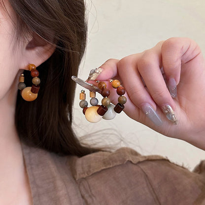 【🎁 B2G1｜先行スタート！】【グッズ】新中華風ヴィンテージ ピアス 上品で個性的なフープデザイン