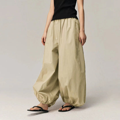 期間限定🌙60%OFF【ボトムス】モード系 バルーンパンツ レディース 春夏 ワイドパンツ ウエストゴム ゆったり リラックス【JZシリーズ】