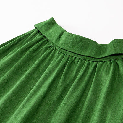 【ワンピース】【10～15日内発送】高級感 2WAY グリーン森ガール風 ノースリーブホルターネック 肩あきワンピース【JZシリーズ】