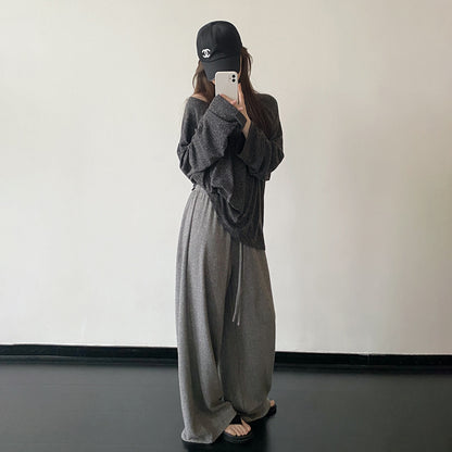 【ボトムス】ワイドパンツ レディース 細見え ハイウエスト 美脚 落ち感 ストレッチ ゆったり カジュアル 春夏【FCシリーズ】