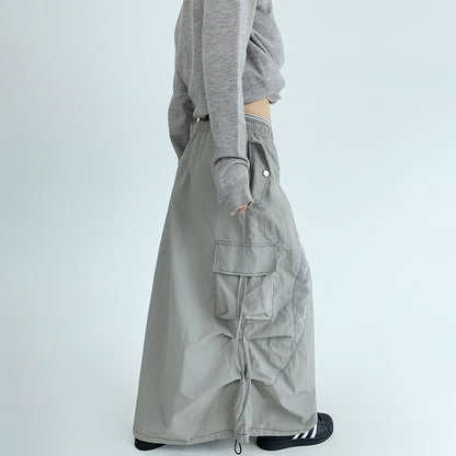 【24AW】【10～15日内発送】【ボトムス】カジュアル レトロ oversize 高級感 傘のスカート【FCシリーズ】