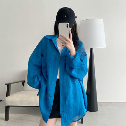 【アウター】リラックス感100％ リネン混 オーバーサイズ 体型カバー 万能シャツ レディース 新作 カーディガン
【FCシリーズ】