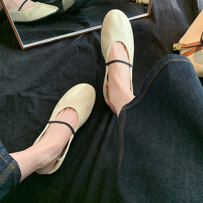 【シューズ】シンプル ソフトソール メリージェーンシューズ レディース バレエシューズ パンプス フラットシューズ