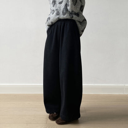 【ボトムス】🌟上品＆着瘦せ効果♡裏起毛ワイドスウェットパンツ 秋冬 レディース【JZシリーズ】