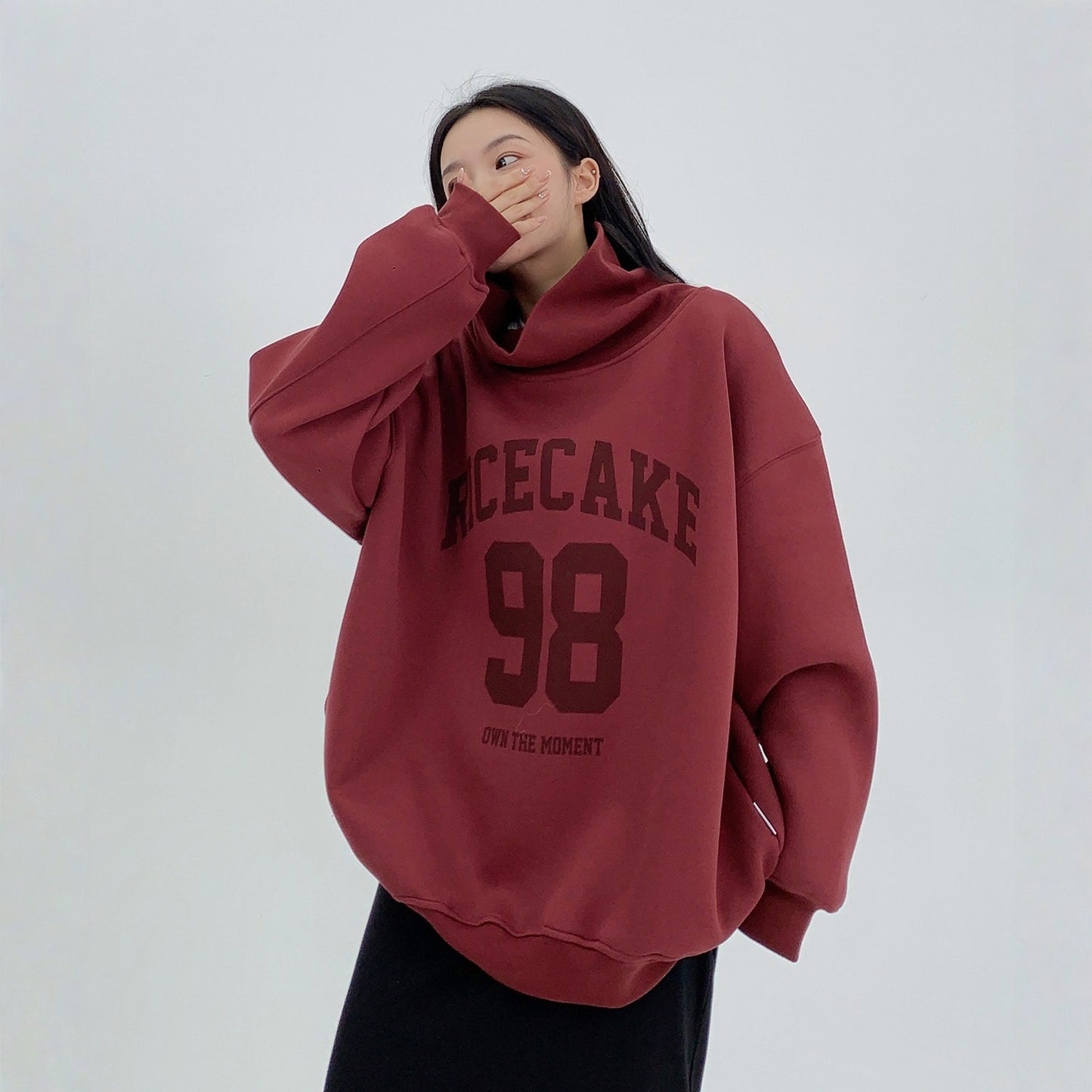 【トップス】裏起毛 ハイネック 春 秋 冬 スウェット パーカー 【FCシリーズ】