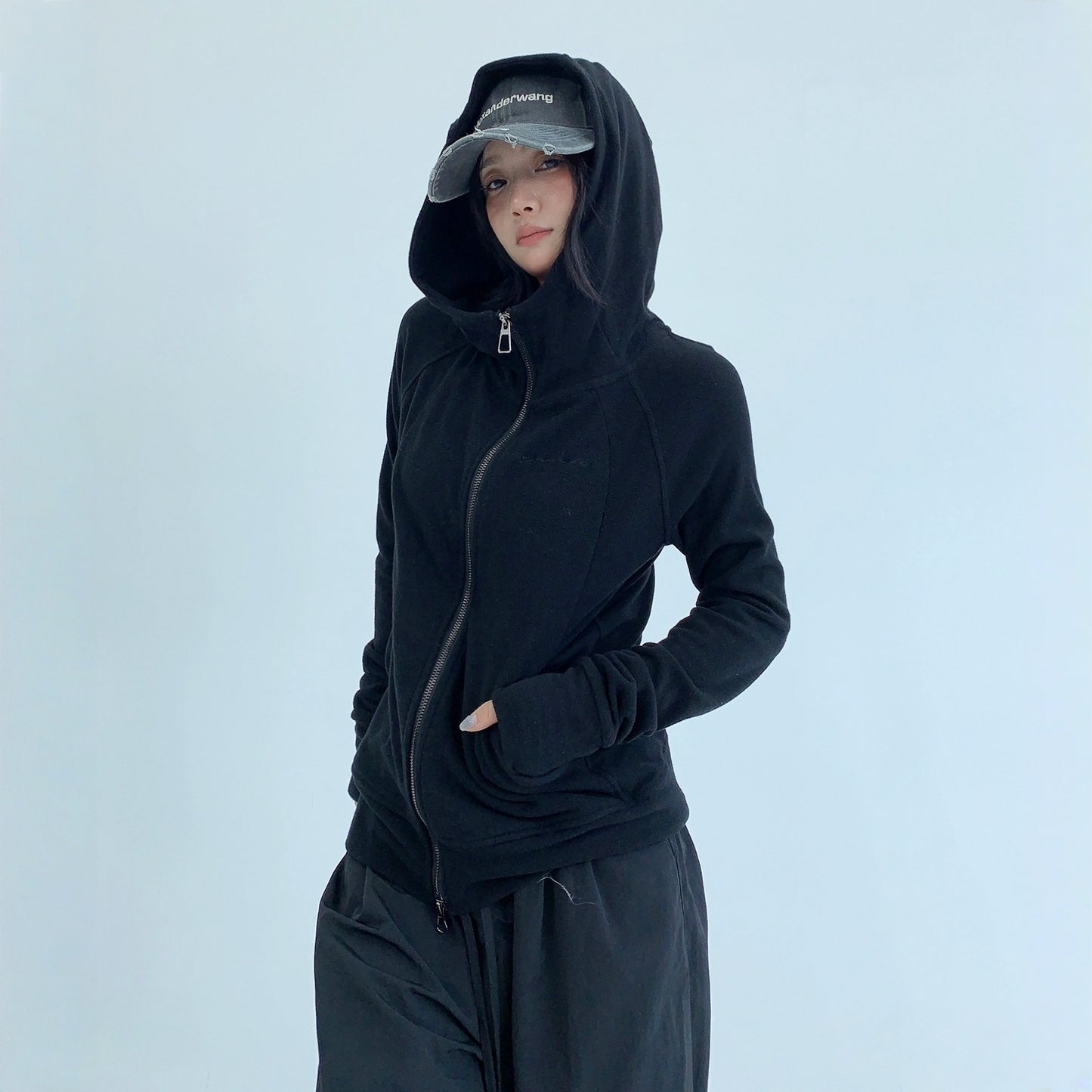 【アウター】春 秋 薄手 スリム フード付き  ジャケット 【FCシリーズ】