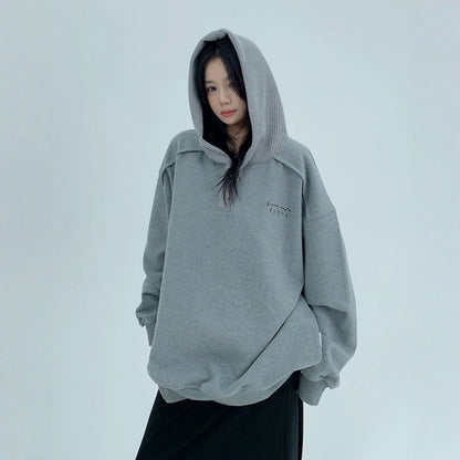 【トップス】ヘビーウェイト 春 秋 冬 厚手 切り替え フード付き パーカー 【FCシリーズ】