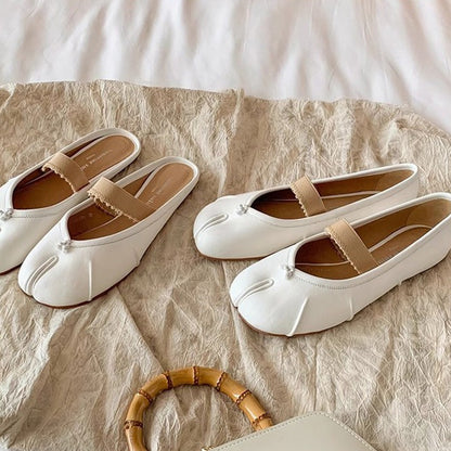 【シューズ】ラウンドトゥ 足袋風 フラット メリージェーンシューズ レディース 足袋シューズ パンプス