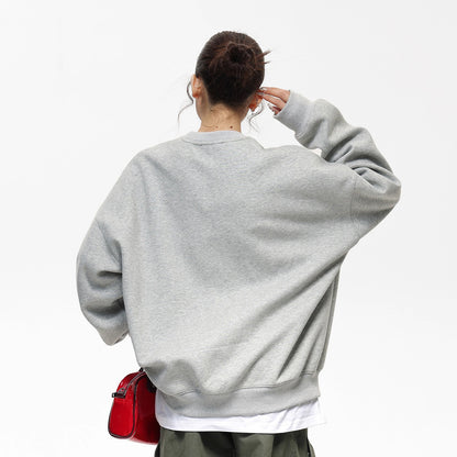 【トップス】趣味たっぷりのドッグプリント😊 レトロ ゆるっと着られる クルーネックスウェット レディース パーカー【FCシリーズ】