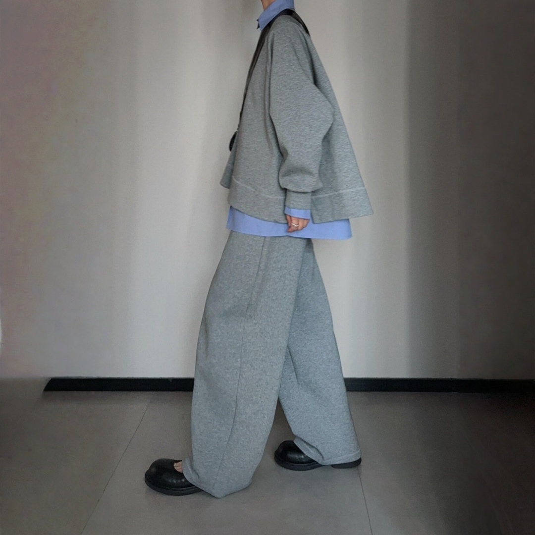 【セットアップ】スポーツ プルオーバー + ロングワイドパンツ 2点上下セット 【JZシリーズ】