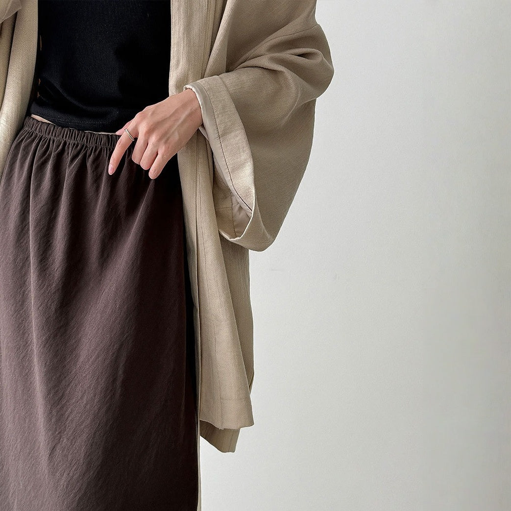 【ボトムス】春 秋 冬 ストレート 万能 細見え ハイウエスト スカート 【JZシリーズ】