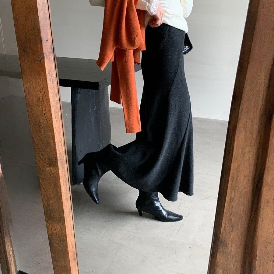 【ボトムス】春 秋 冬 フレンチ マーメイド 落ち感 ロングスカート 【JZシリーズ】