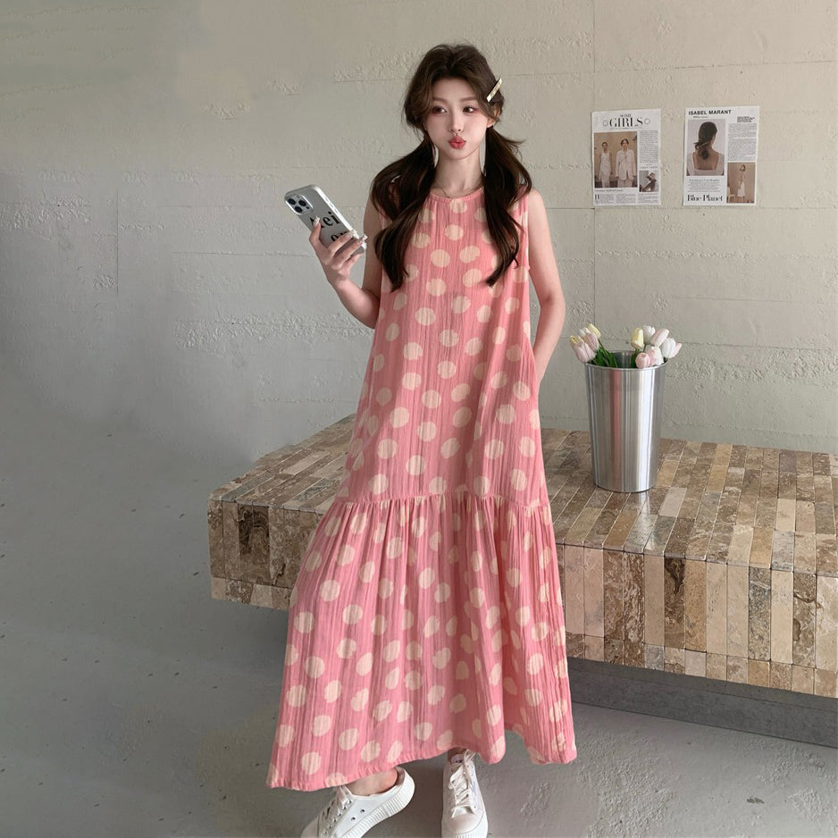 【ワンピース】ガーリー 夏 バカンス風ドーパミン 爆売れ ノースリーブワンピース【SHシリーズ】