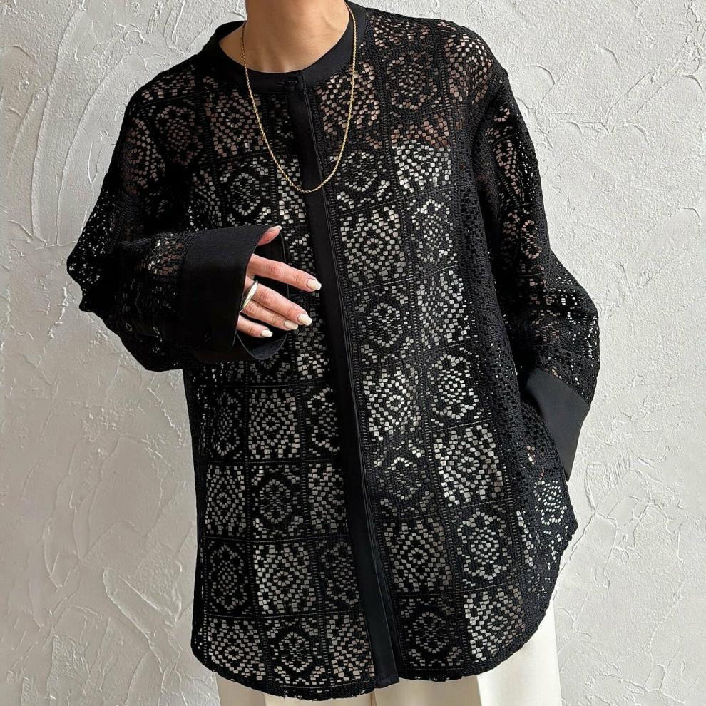 NEW長袖入荷！【トップス】 夏新作 日本風 ラウンドネック レーストップス  レース ノースリーブ ベスト タンクトップ シャツ