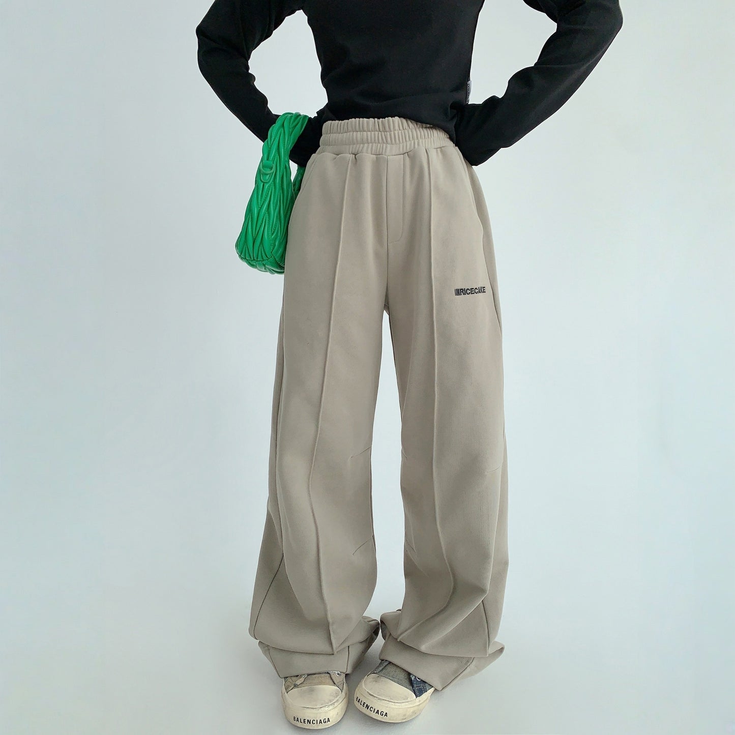 【ボトムス】春 秋 冬 ヴィンテージ感 ストレート カジュアル ワイドパンツ 【FCシリーズ】