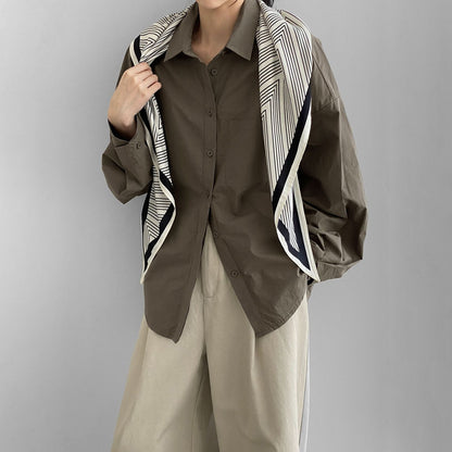 【トップス】アート系 デザインシャツ レディース バルーンスリーブ 韓国風 無地 ゆるカジュアル 上品ブラウス【JZシリーズ】