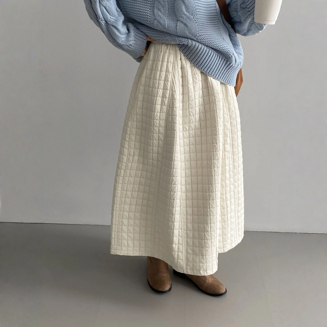 【ボトムス】ウエストゴム コットン風  厚手 バルーンスカート【JZシリーズ】