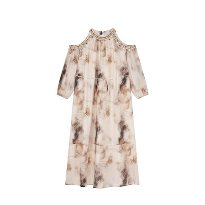 【ワンピース】春 秋 夏 リゾート風 オフショルダー 花柄 長袖 ワンピース 【SHシリーズ】