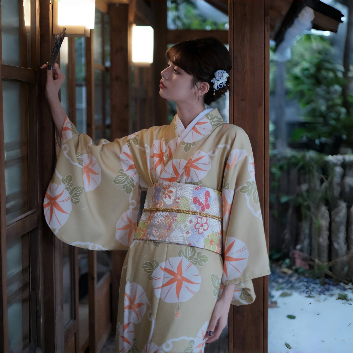 【ワンピース】夏限定 プリント 朝顔 浴衣 【SHシリーズ】