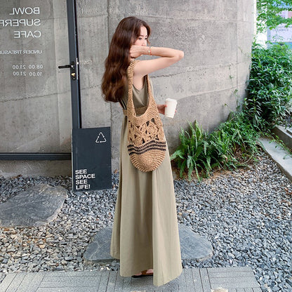 【ワンピース】夏 韓国風通勤 クール＆エレガント オルチャン系 ノースリーブワンピース【JZシリーズ】【SNシリーズ】