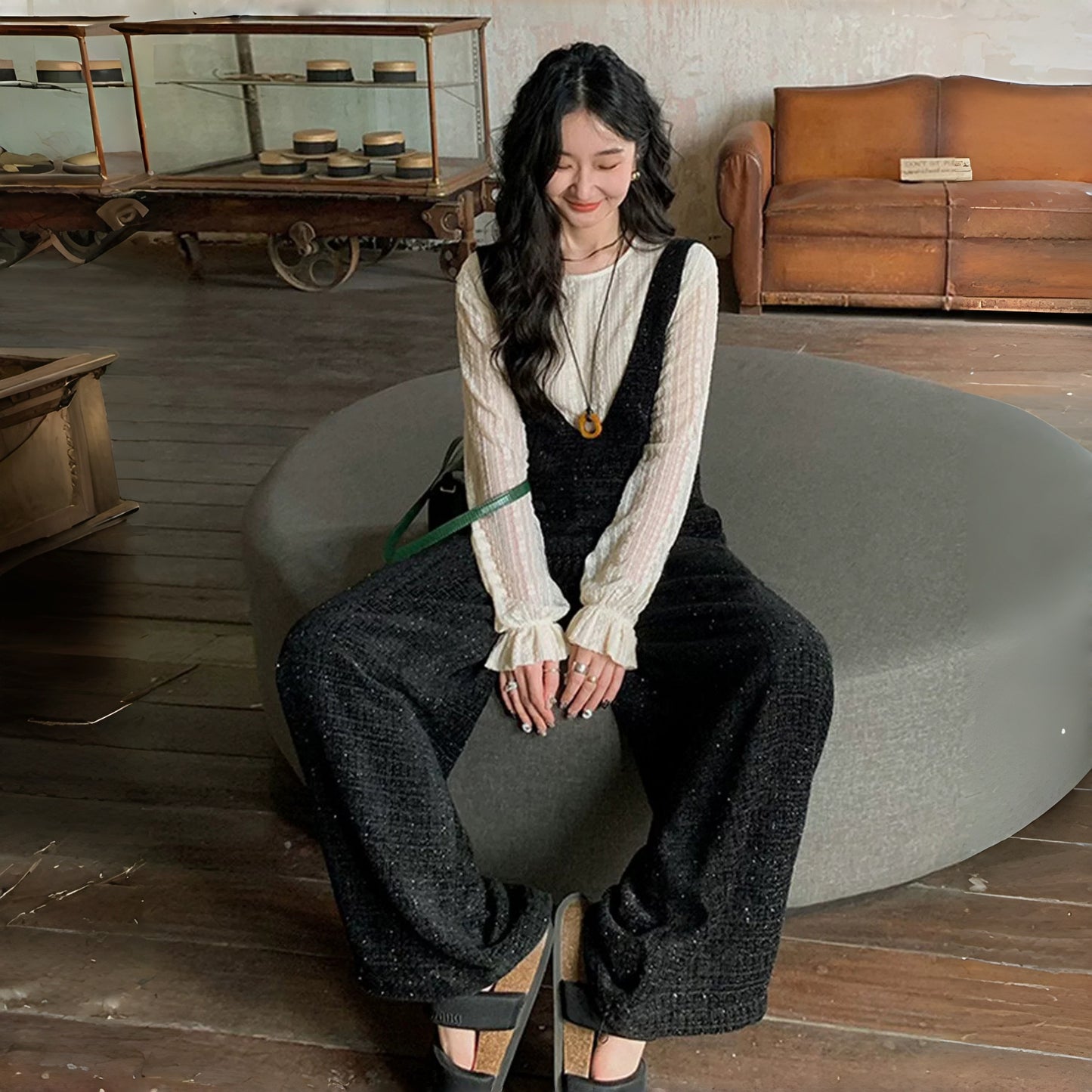 【ボトムス】おしゃれ レトロ シャネル風 合わせやすい ゆったり カジュアル オールインワン【JZシリーズ】